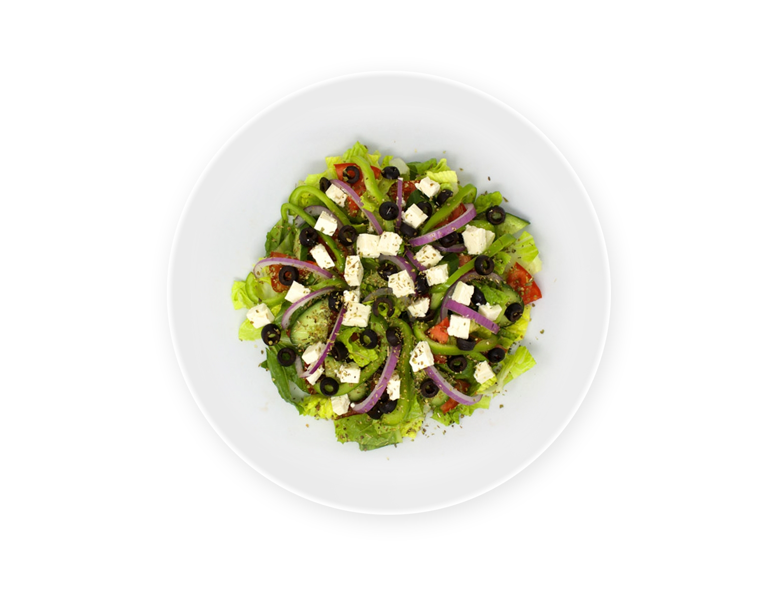 Order Greek Salad food online from Lucky 7 pizza store, Glendale on bringmethat.com