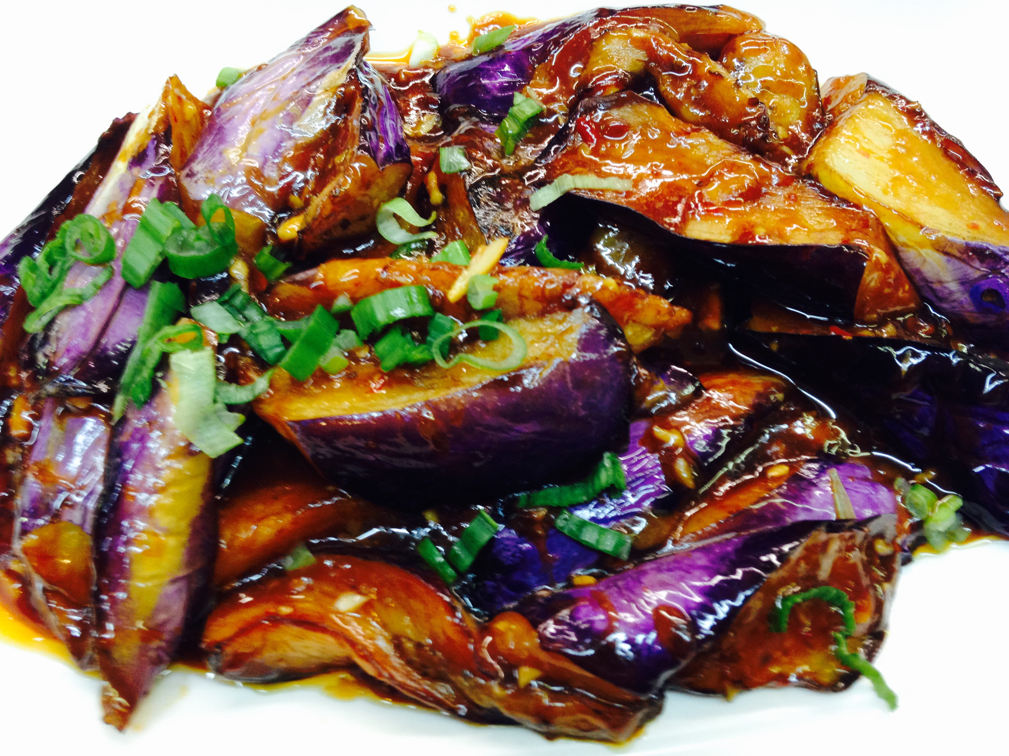 Order Eggplant in Hot and Sour Garlic Sauce food online from Joy Restaurant store, San Mateo on bringmethat.com