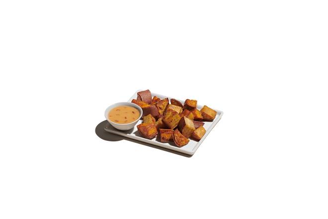 Order Roasted Sweet Potatoes + Hot Honey Mustard food online from Sweetgreen store, Chicago on bringmethat.com