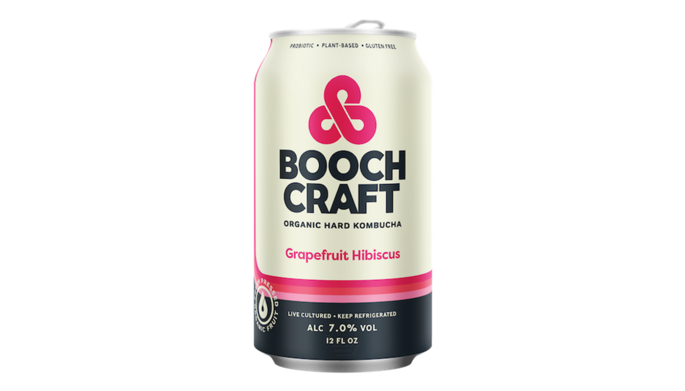 Order Boochcraft Grapefruit Hibiscus 16oz Can 7% ABV food online from Orcutt Liquor & Deli store, Orcutt on bringmethat.com