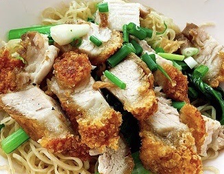 Order Crispy Pork Noodle Dry No Broth food online from Yakuza store, Flagstaff on bringmethat.com