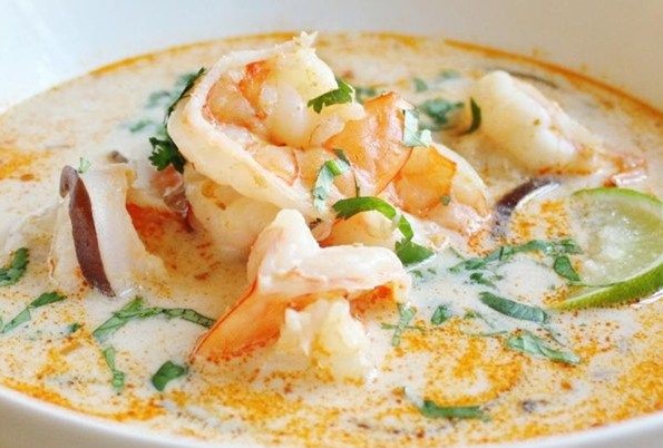 Order Seafood Red Curry with Rice Noodles food online from My Thai store, Newark on bringmethat.com