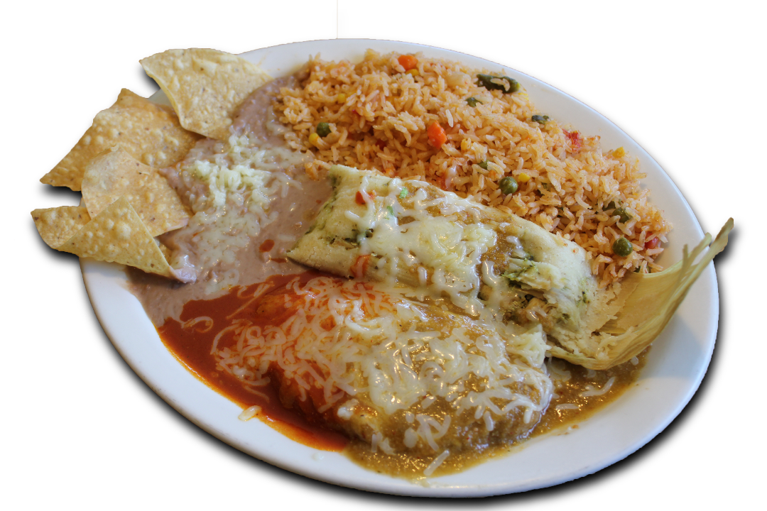Order .#8    Chile Relleno & Tamale. food online from La Fogata Mexican Restaurant store, Los Angeles on bringmethat.com