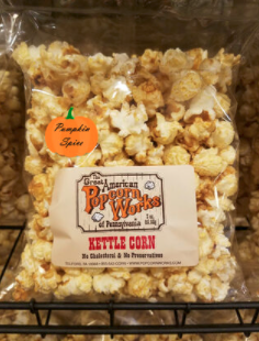 Order 3 oz. Bag of Pumpkin Spice Kettle Corn  food online from Great American Popcorn Works store, Telford on bringmethat.com