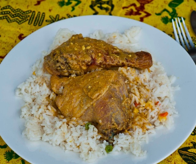 Order Peanut Chicken Stew + Fufu or Rice food online from Flavors Of Africa store, Lilburn on bringmethat.com