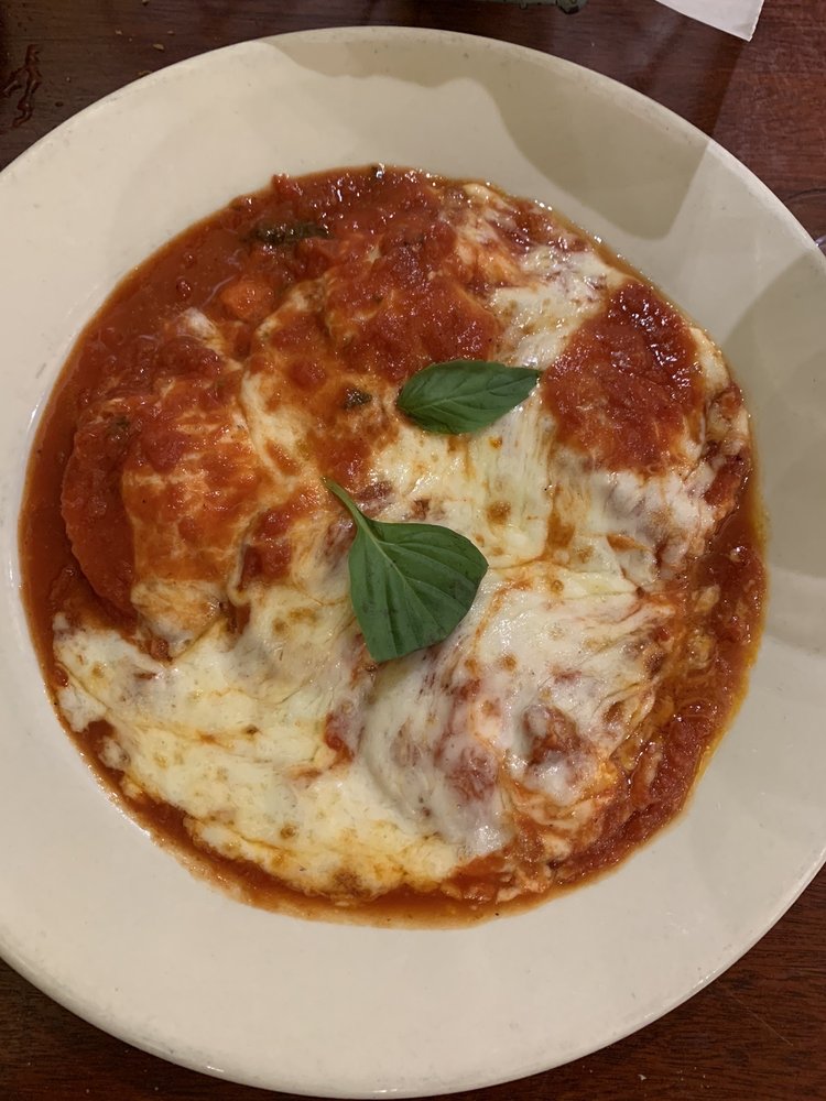 Order Baked Ravioli with Mozzarella food online from Piccolo store, Bellmore on bringmethat.com