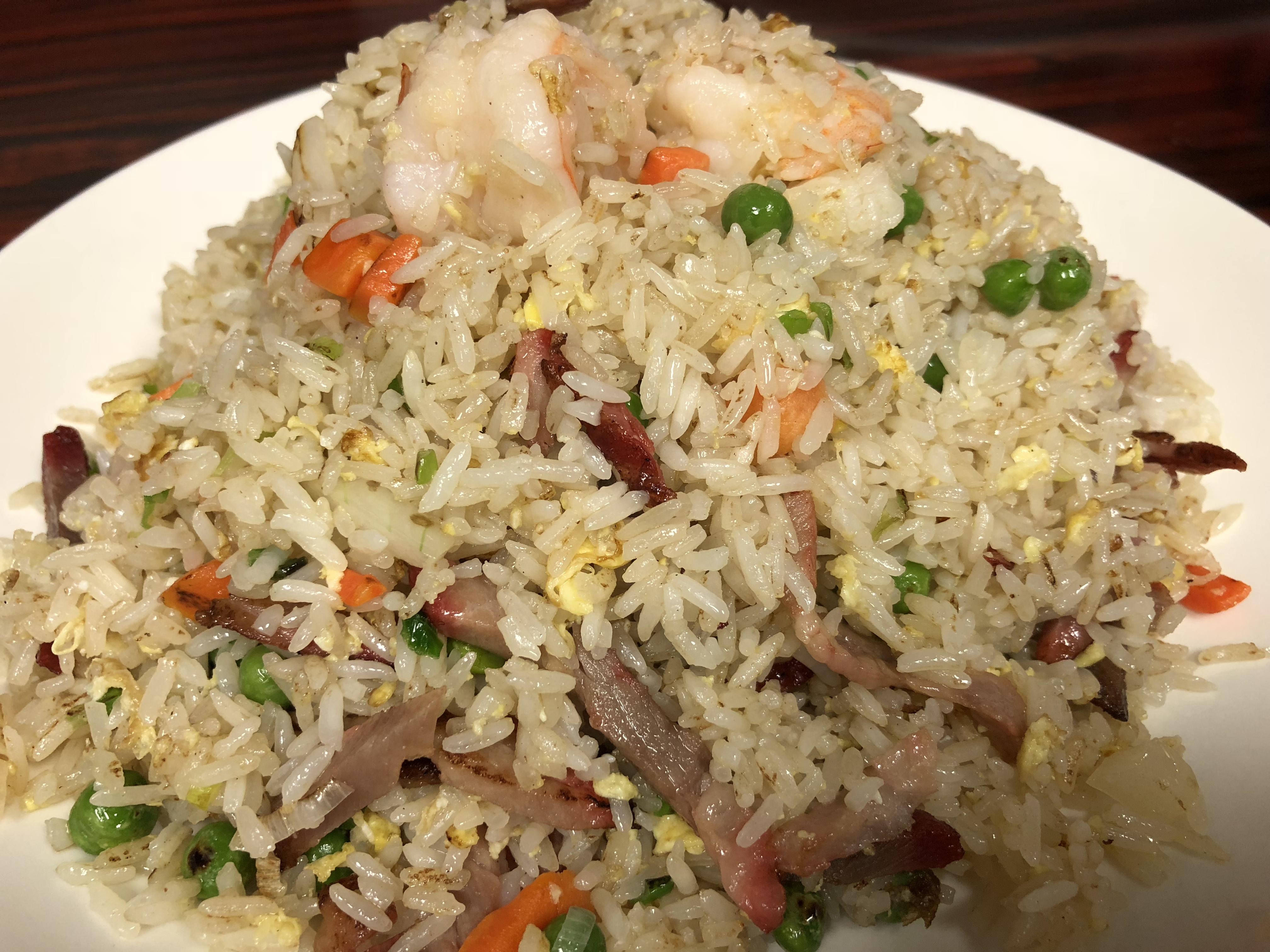Order G13. Shrimp and BBQ Pork Fried Rice扬州炒饭 food online from East Wall Chinese Cuisine store, Plano on bringmethat.com