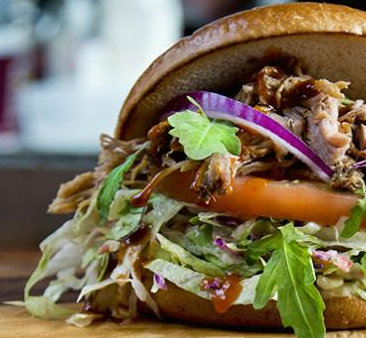 Order BBQ Pork with Homemade Slaw Sandwich food online from Fastino Turbo Bistro store, Albuquerque on bringmethat.com