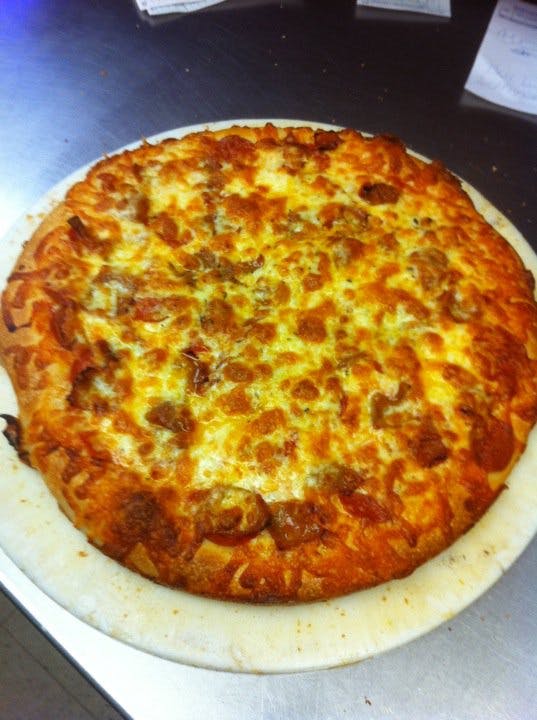Order Sausage Pizza - Small 10'' (8 Slices) food online from Just Pizza store, Chester on bringmethat.com