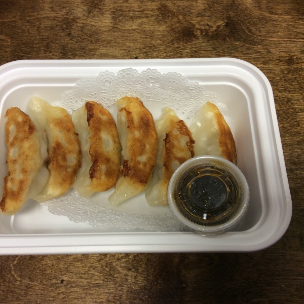 Order 6 Pieces Pan-Fried Pork Gyoza food online from Sushi Soba store, Old Greenwich on bringmethat.com
