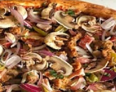 Order Chicken Mushroom Gluten-Free Pizza food online from OMG Pizza store, Glendale on bringmethat.com