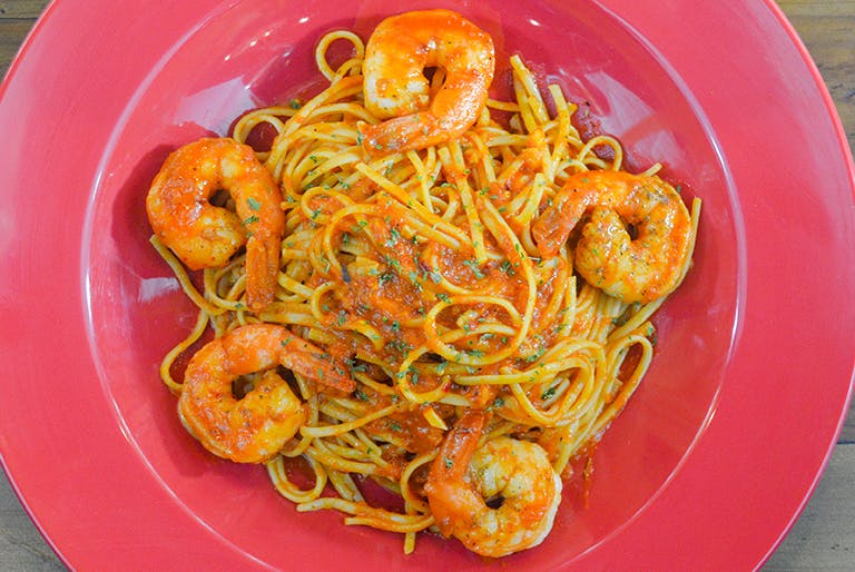 Order Pasta with Spicy Shrimp Marinara - Pasta food online from Cicontes Italia Pizzeria store, Glassboro on bringmethat.com