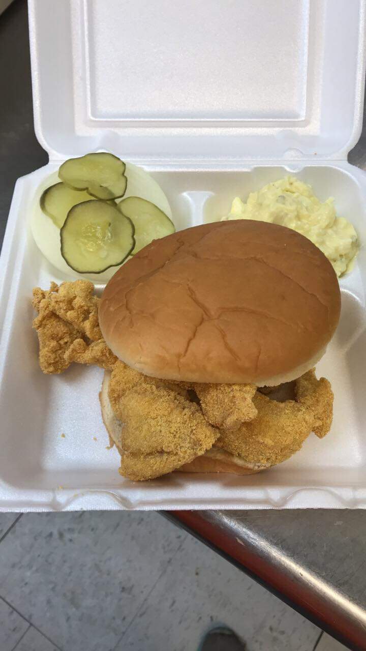 Order Catfish Sandwich food online from The Caddyshack store, Petersburg on bringmethat.com