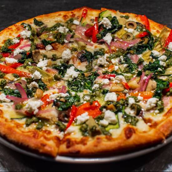 Order Roasted Vegetable Pizza food online from Fortun Kitchen &amp; Bar store, La Quinta on bringmethat.com
