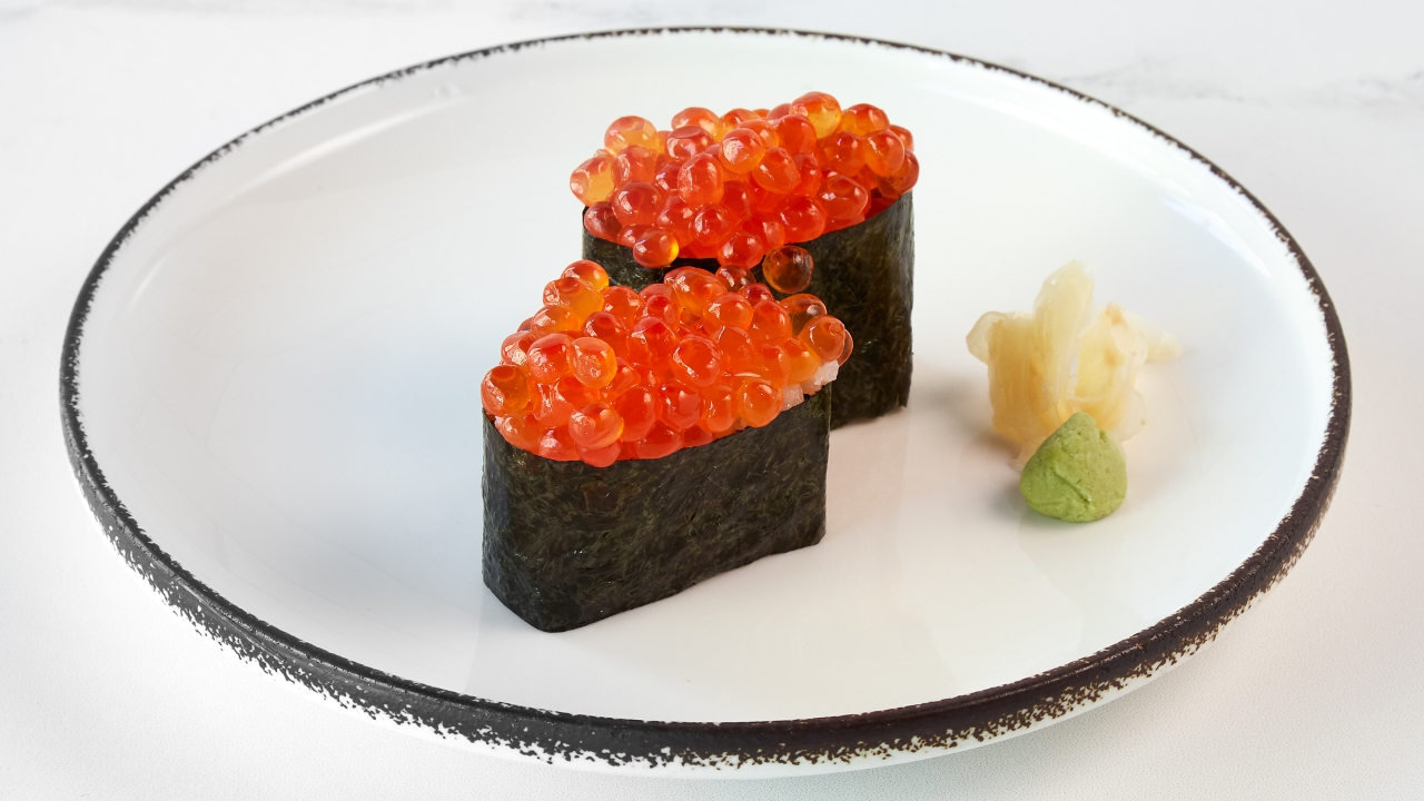 Order Ikura Sushi food online from Yoki Japanese Restaurant store, Medford on bringmethat.com