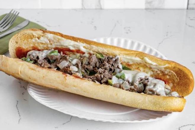 Order Philly Cheesesteak Sandwich food online from Halal Munchies store, New York on bringmethat.com