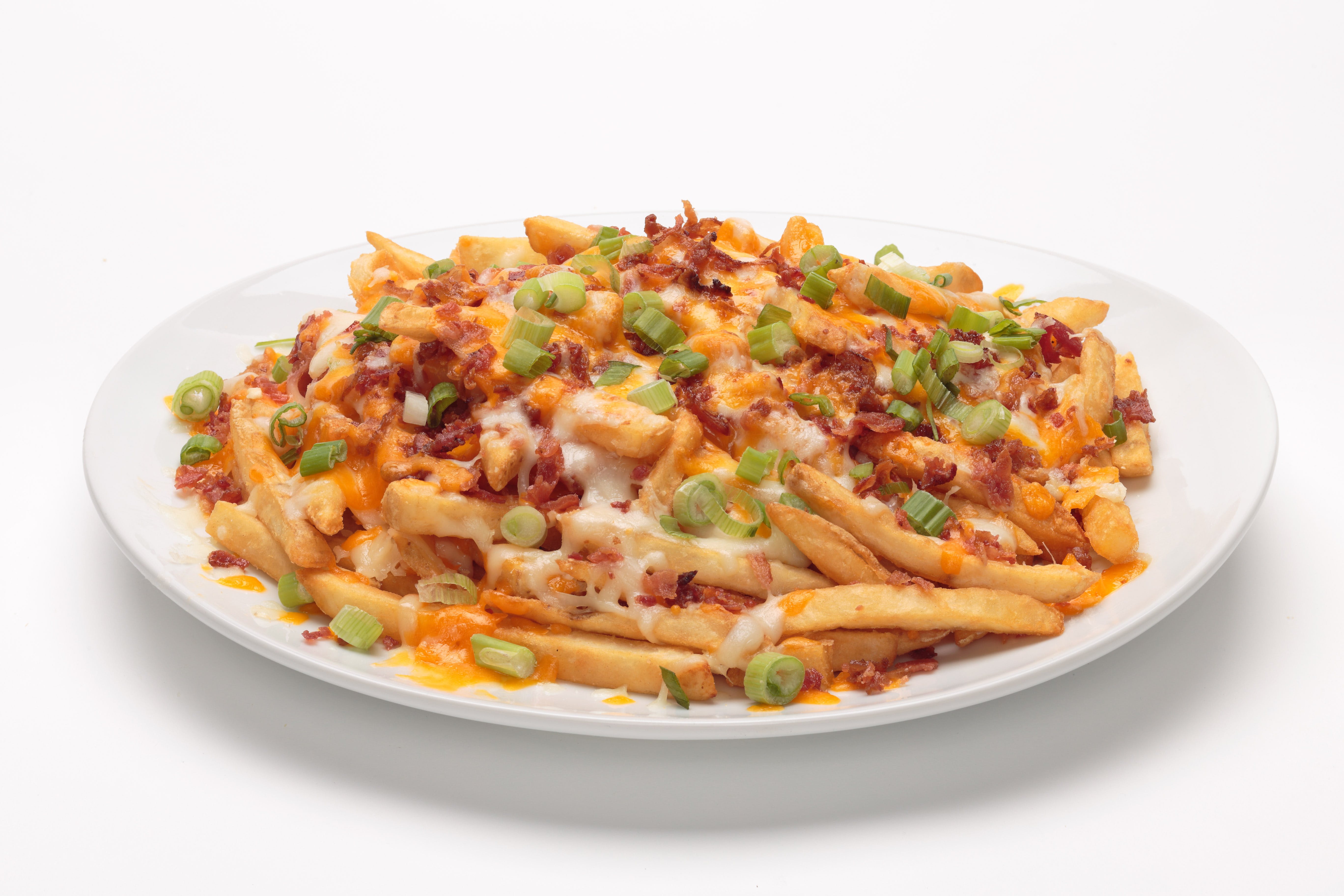 Order Loaded Fries - Appetizer food online from Oggi's pizza & brewing co. store, Garden Grove on bringmethat.com