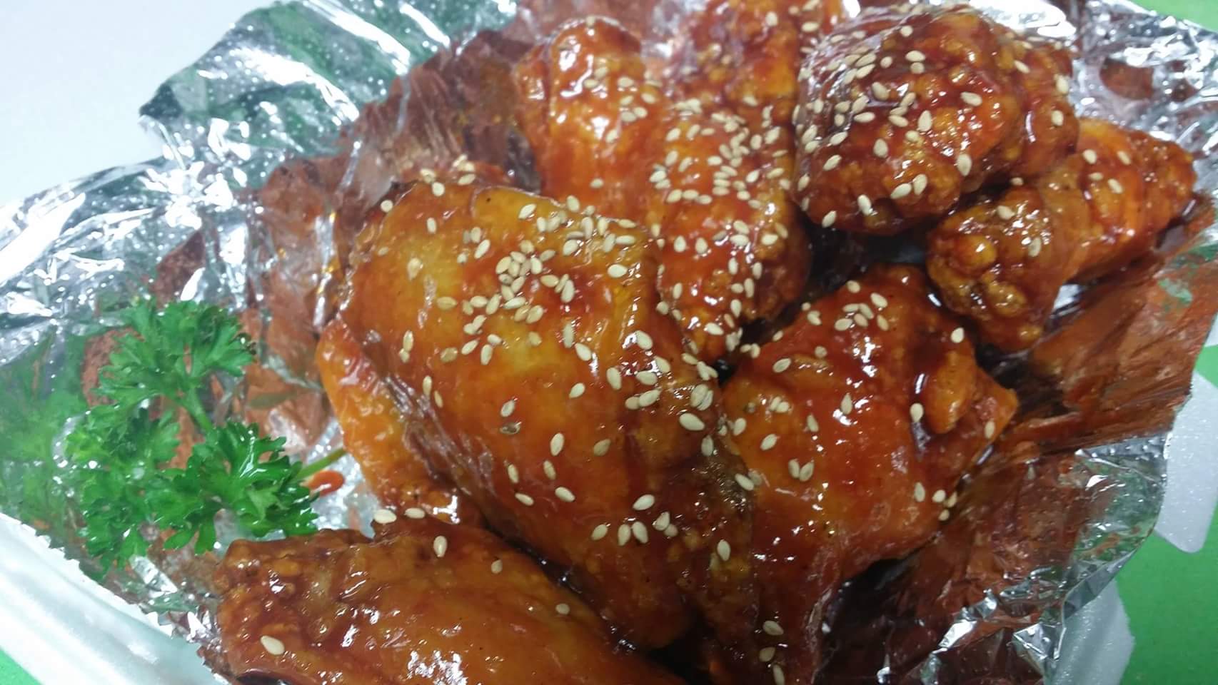 Order C2. Spicy Chicken Wings food online from Korean BBQ Grill store, New Rochelle on bringmethat.com