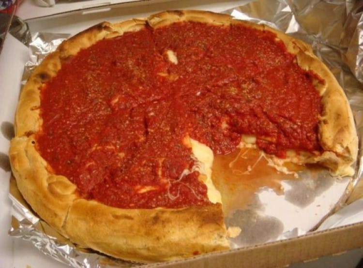 Order Stuffed Cheese Pizza - Small 10" food online from Coluta's Pizza store, Chicago on bringmethat.com