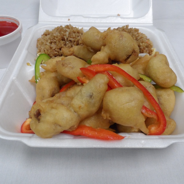 Order 118. Sweet and Sour Pork food online from Oriental Express store, Old Forge on bringmethat.com