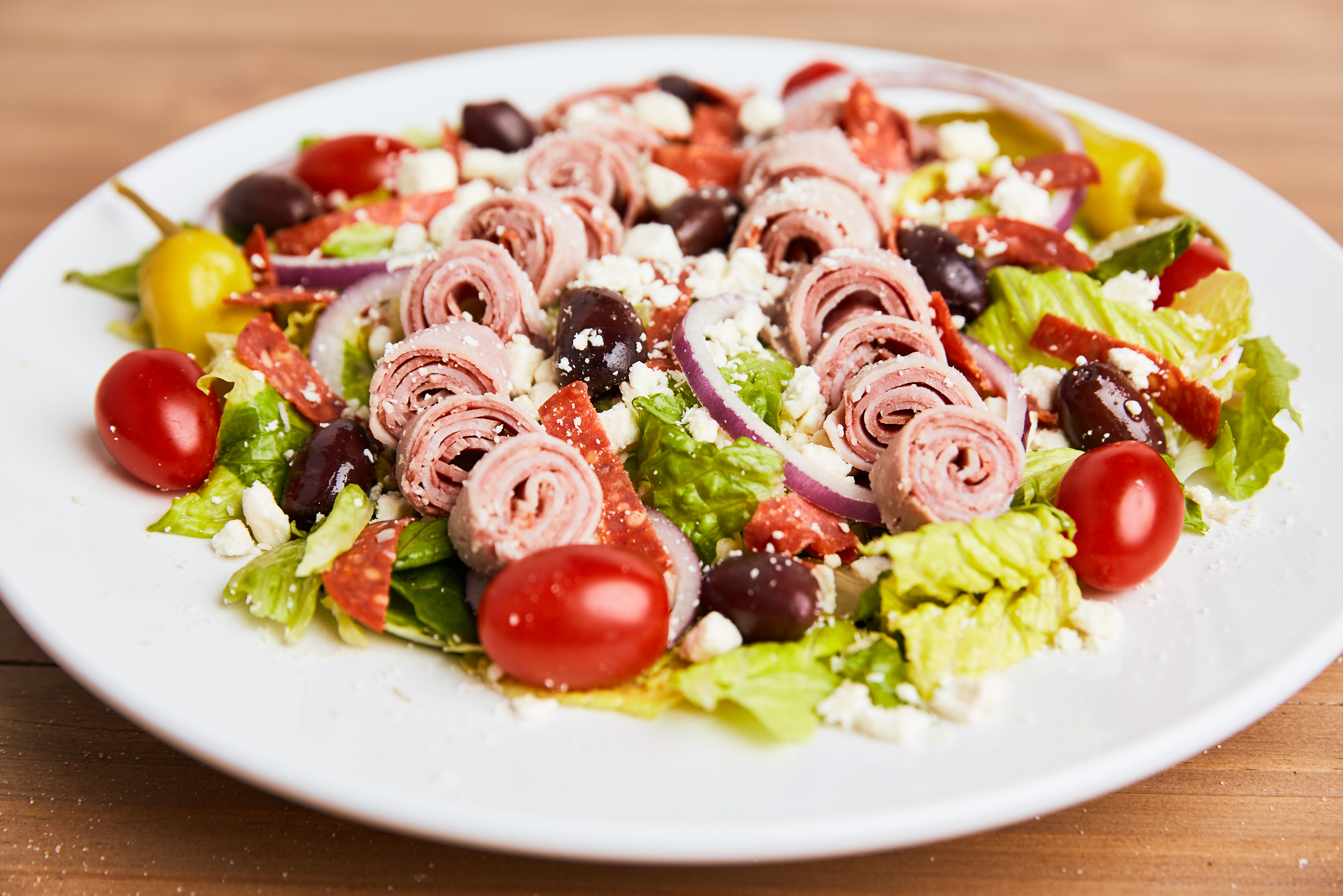 Order Mediterranean Salad food online from Johnny's New York Style Pizza store, Roswell on bringmethat.com