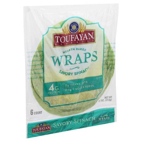 Order Toufayan · Savory Spinach Wraps (6 wraps) food online from Safeway store, Rehoboth Beach on bringmethat.com