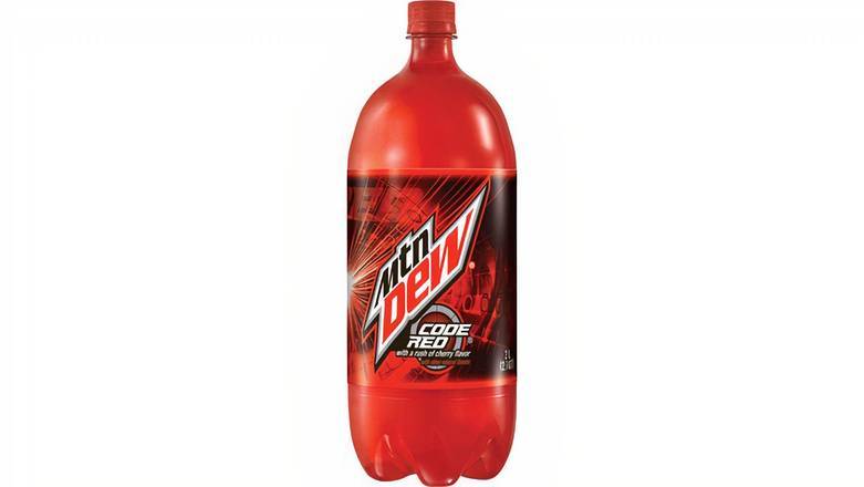 Order Mountain Dew Code Red (2 Liter) food online from Mac On 4th store, Alton on bringmethat.com