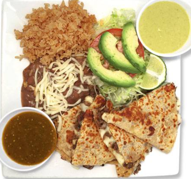 Order Quesadilla Plate food online from Tacos Cantu store, Dallas on bringmethat.com