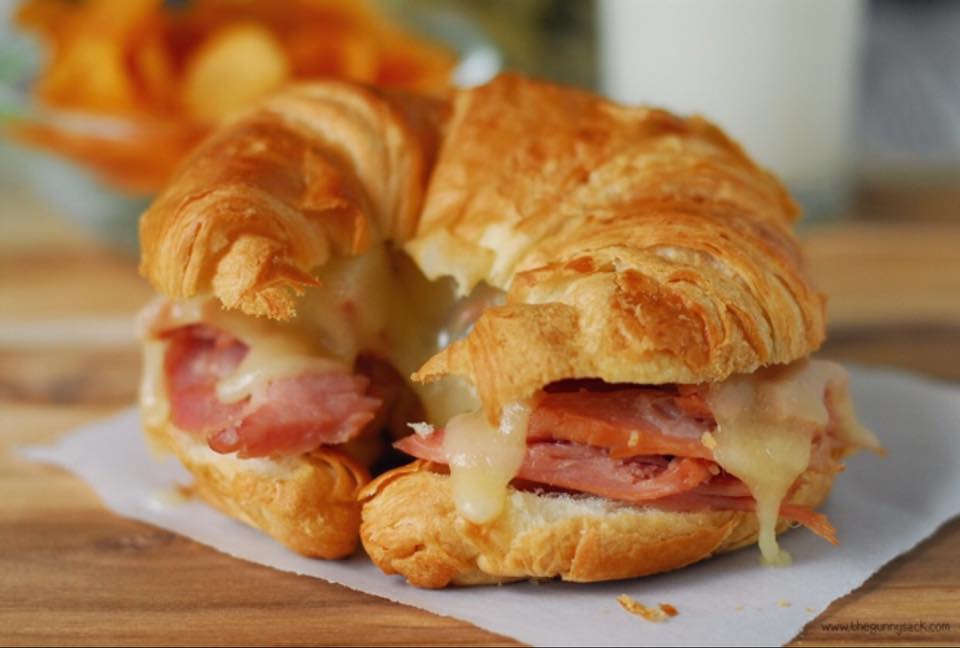Order Ham and Cheese Croissant Sandwich food online from Vacca Territory Creamery & Coffeehouse store, Yukon on bringmethat.com