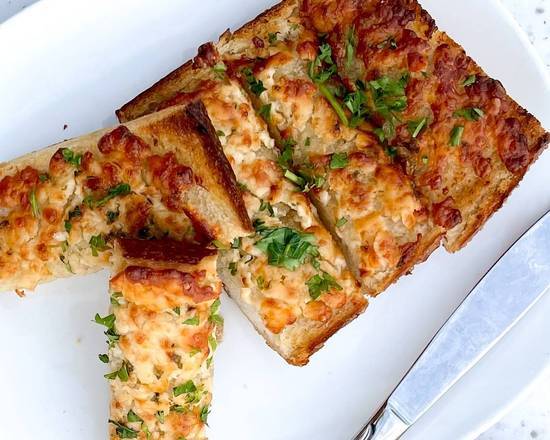 Order Cheesy Garlic Bread with Crab food online from The Fish Market store, Palo Alto on bringmethat.com
