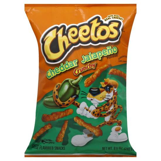 Order Cheetos Cheese Flavored Snacks Cheddar Jalapeno Crunchy (8.5 oz) food online from Rite Aid store, Eugene on bringmethat.com