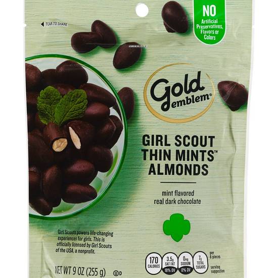 Order Gold Emblem Girl Scout Thin Mints Almonds, 9 OZ food online from Cvs store, LAKEWOOD on bringmethat.com