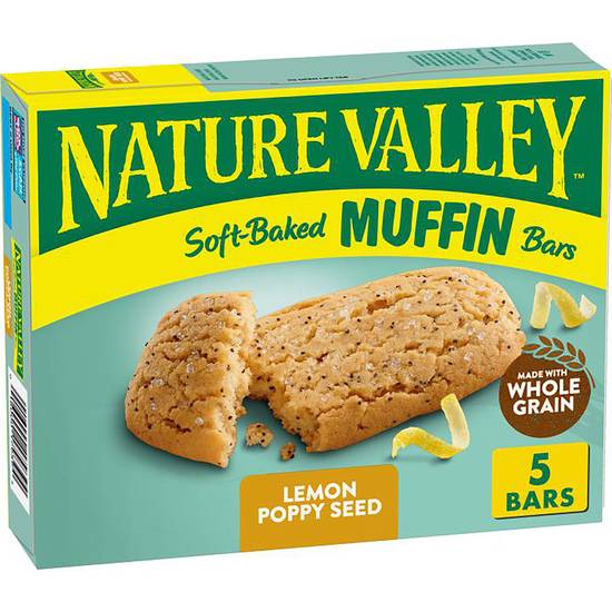 Order Nature Valley Lemon Poppy Seed Soft-Baked Muffin Bars, 5 CT food online from Cvs store, FOUNTAIN VALLEY on bringmethat.com