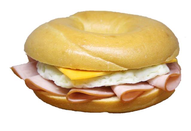 Order Bacon, Egg & Cheese Plain Bagel food online from The Human Bean store, Hayden on bringmethat.com