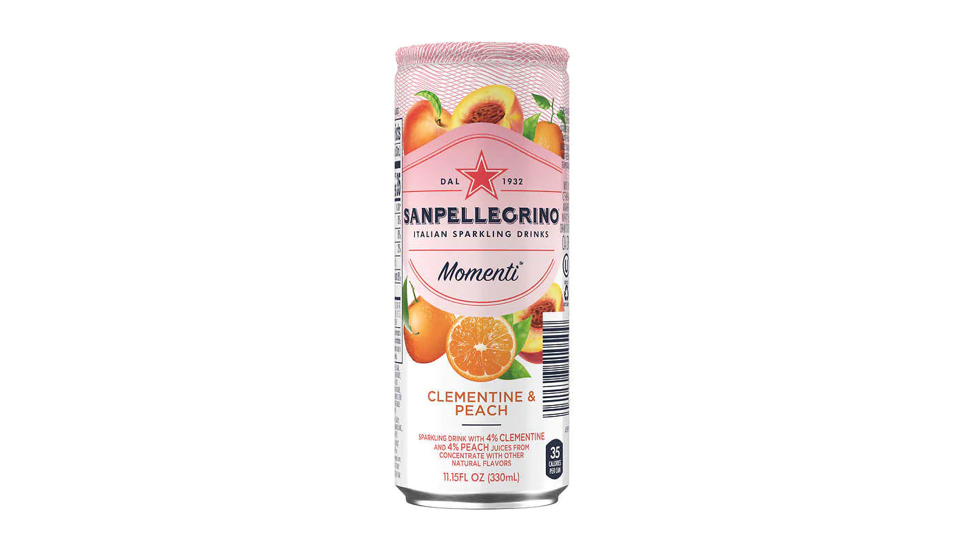 Order Sanpellegrino Momenti Italian Sparkling Drink, Clementine & Peach food online from Tous Les Jours store, Carrollton on bringmethat.com