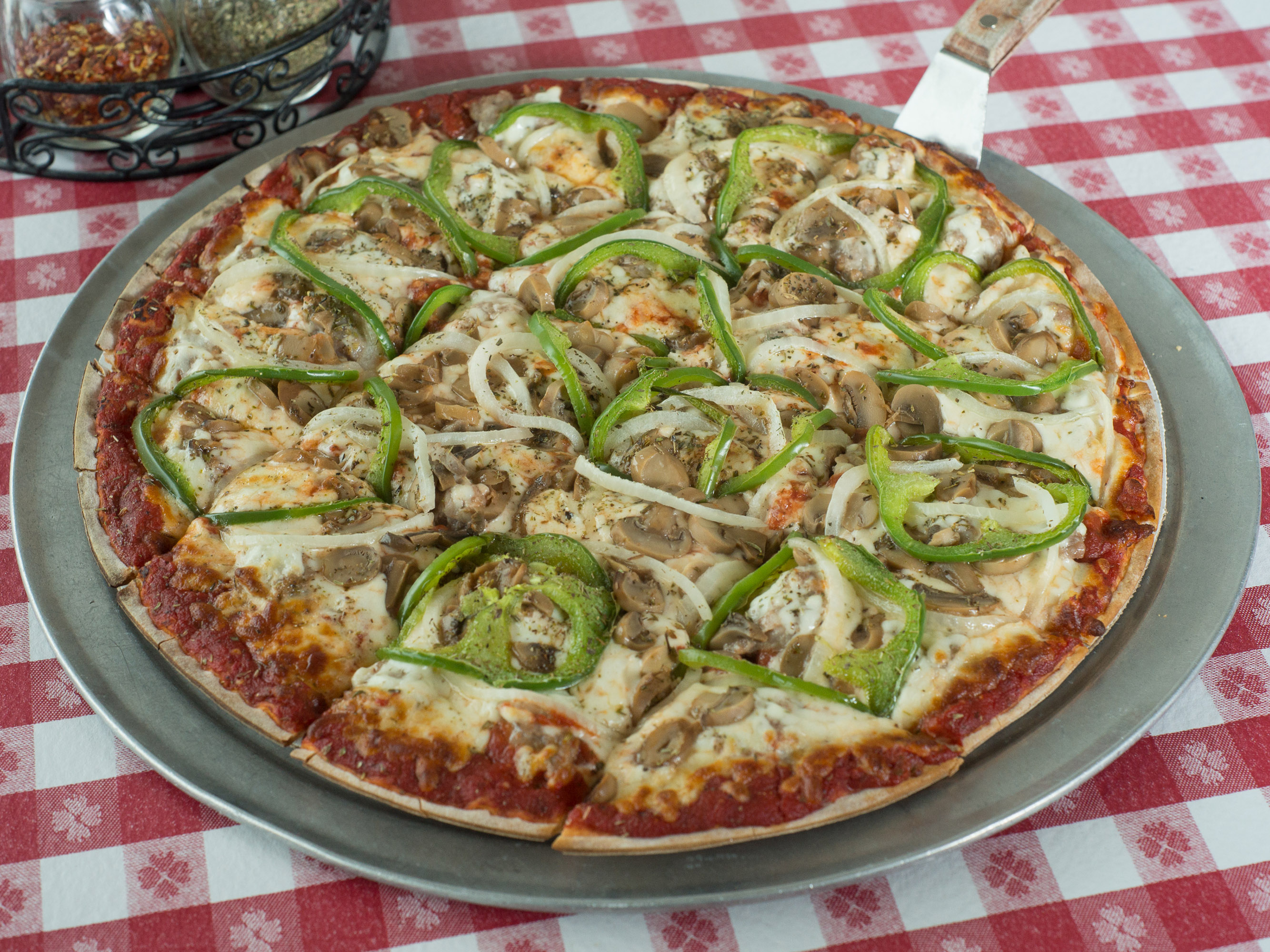 Order Veggie Pizza food online from Pizza Factory Of Barrington store, Barrington on bringmethat.com