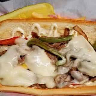 Order Philly Cheesesteak Hoagie (8 oz) food online from Big Shot Bob House Of Wings store, Harrison City on bringmethat.com