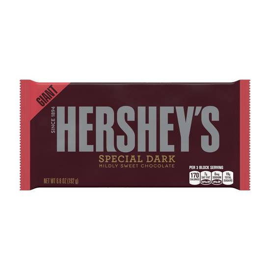 Order HERSHEY'S SPECIAL DARK Mildly Sweet Chocolate Candy, 6.8 oz, Giant Bar food online from CVS store, LA QUINTA on bringmethat.com