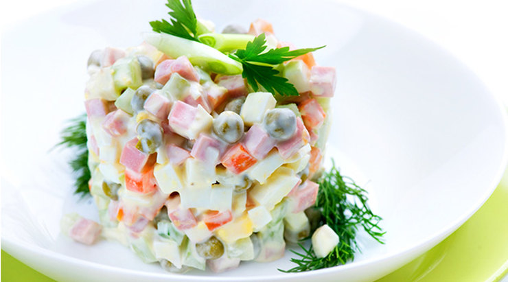 Order Olivie Salad food online from Pushkin Restaurant store, San Diego on bringmethat.com