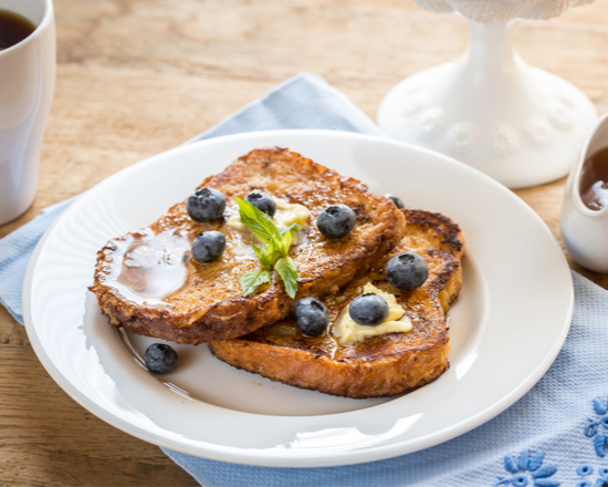 Order Blueberry French Toast food online from Breakfast Snob store, Inglewood on bringmethat.com