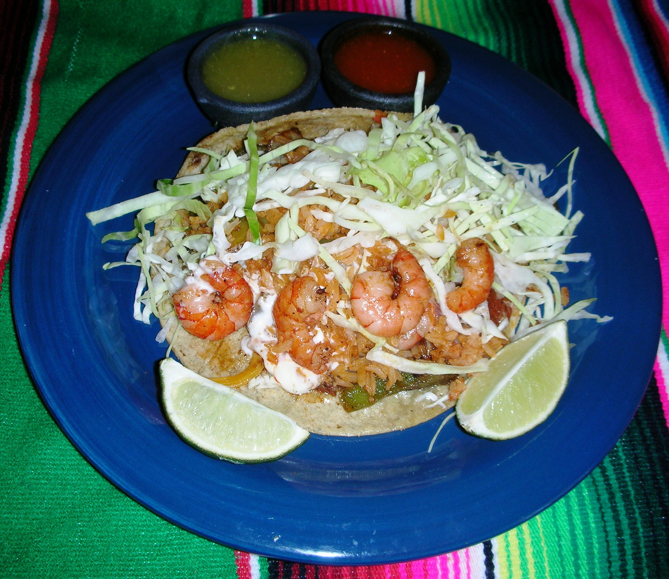Order Shrimp Taco food online from El Compadre Taco Shop store, El Cajon on bringmethat.com