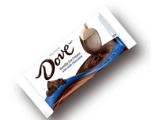 Order Dove Ice Cream Bar, with Milk Chocolate, Vanilla - 1 bar, 2.89 fl oz food online from Abc Discount Store store, San Diego on bringmethat.com