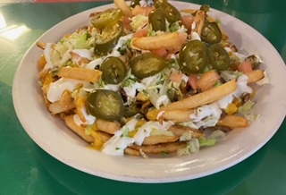 Order Loaded Cheese Fries with Chicken food online from Chole Mexican Restaurant store, Glenwood on bringmethat.com