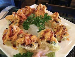 Order Volcano (Whole Roll Deep Fried) food online from Sake House store, Beaver Dam on bringmethat.com