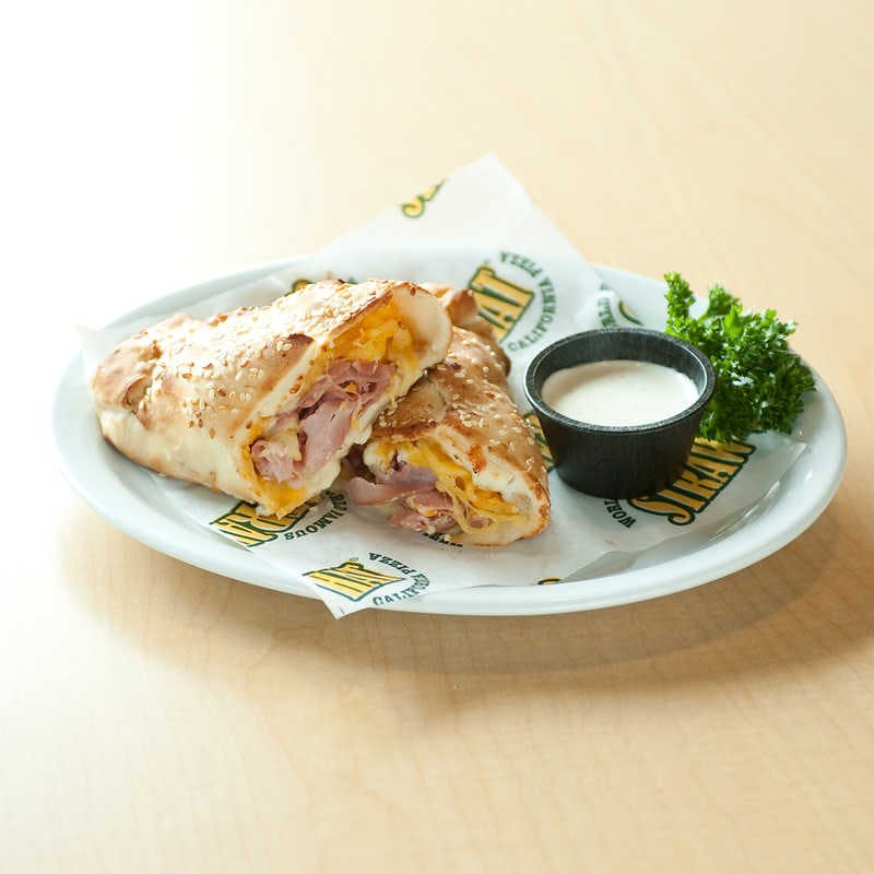 Order Ham & Cheese Hot Hat Sandwich - Sandwich food online from Straw Hat Pizza Grille store, Milpitas on bringmethat.com