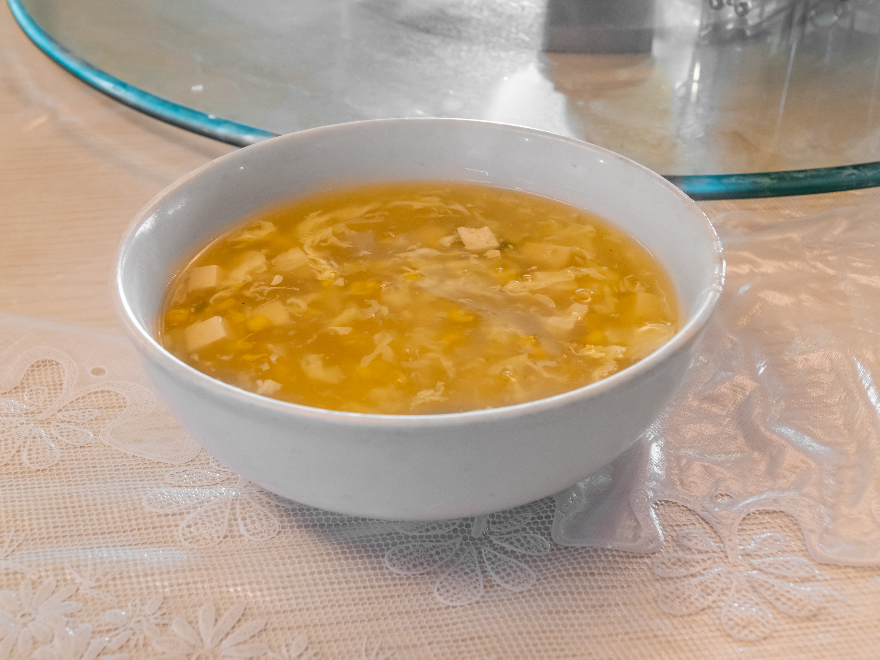 Order 14. Chicken and Corn Soup food online from Oriental Chinese Restaurant store, La Habra on bringmethat.com