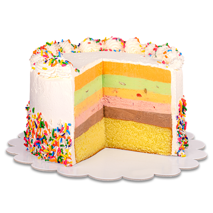 Order 8" Rainbow Round Cake food online from The Original Rainbow Cone store, Chicago on bringmethat.com