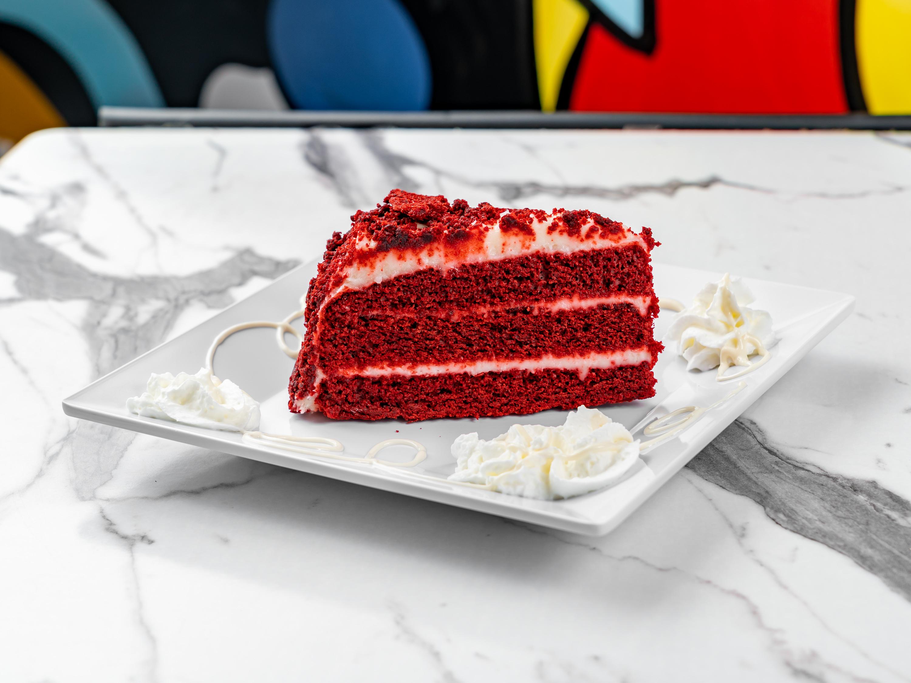 Order Red Velvet Cake food online from Sweet Spot Cafe store, Seaford on bringmethat.com