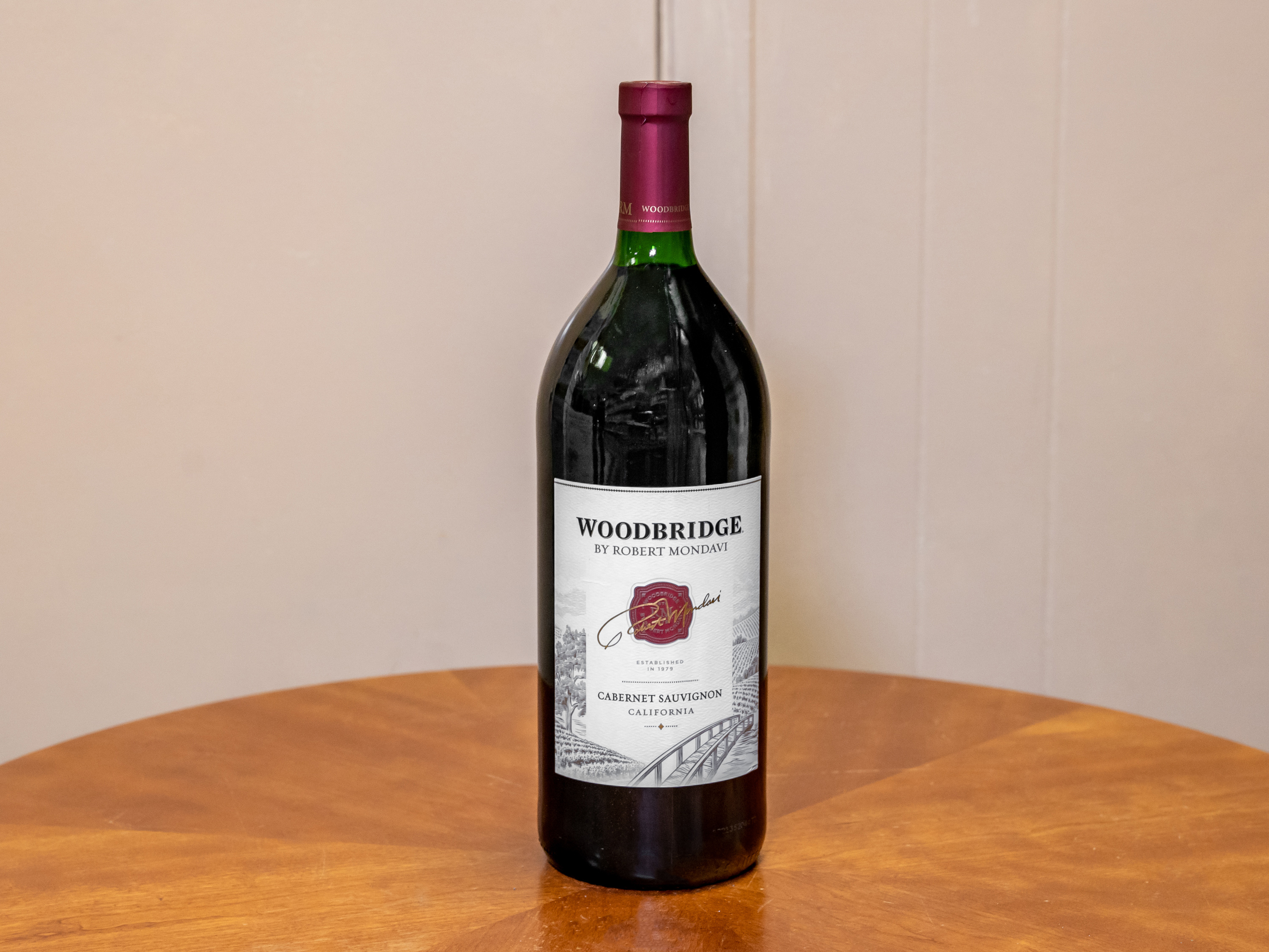 Order Woodbridge Cabernet Sauvignon, 1.5 Liter Red Wine food online from Jose's Wines & Liquors store, Valley Cottage on bringmethat.com