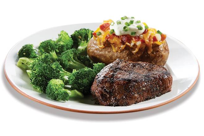Order Petite USDA Sirloin Steak food online from Shari's Cafe store, Salem on bringmethat.com